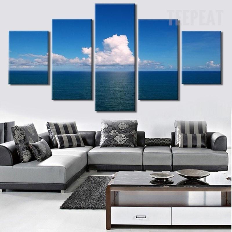 Calm Sea At Noon – Nature Canvas Wall Art