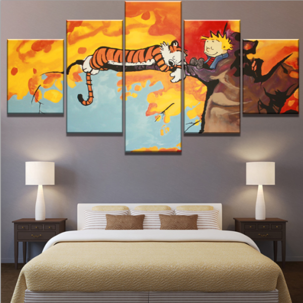 Calvin And Hobbes Peaceful Sleep 2 Cartoon – Canvas Wall Art