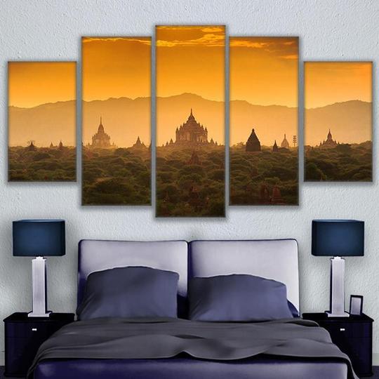 Cambodia Sunrise – Nature Canvas Wall Art