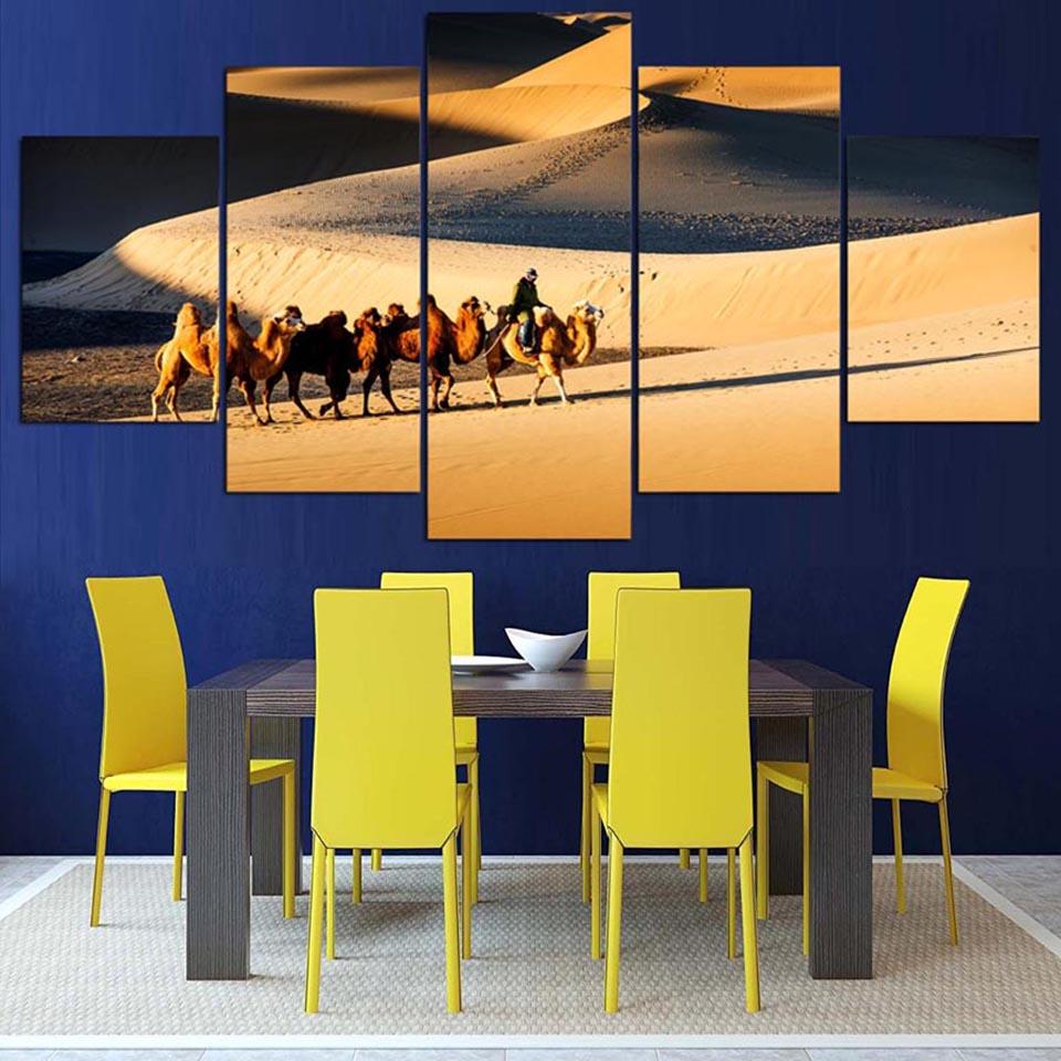 Camel Desert Landscape – Nature Canvas Wall Art