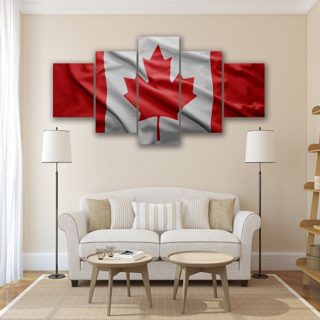 Canadian Flag 1 – Abstract Canvas Wall Art