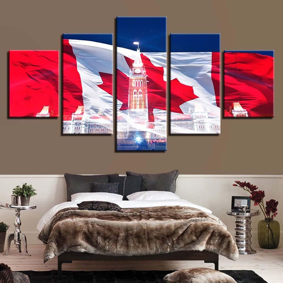 Canadian Flag 2 – Abstract Canvas Wall Art