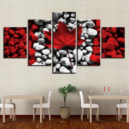 Canadian River Rock Flag – Nature Canvas Wall Art