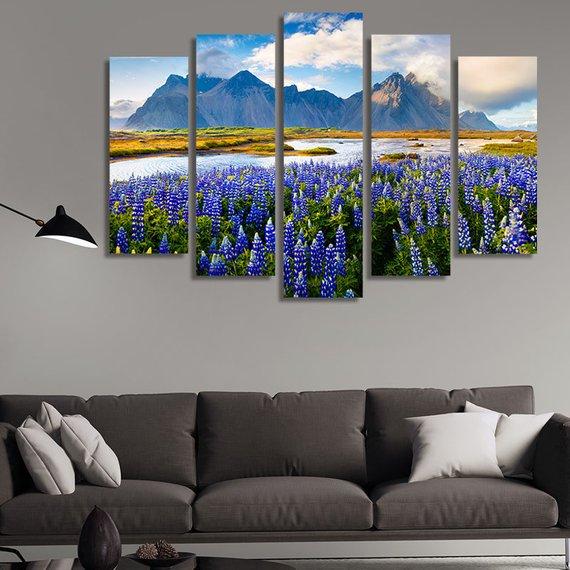 Canhas Violet Flower – Nature Canvas Wall Art