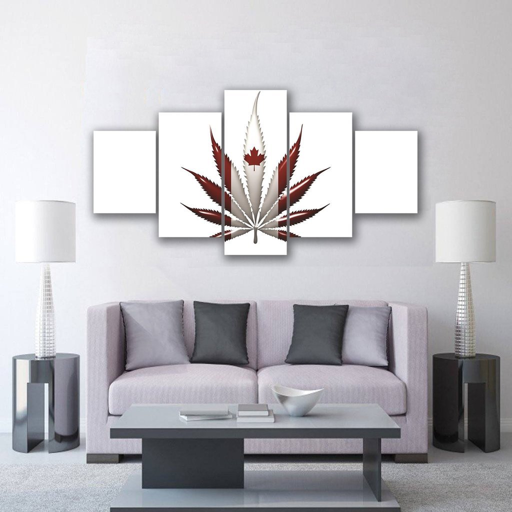 Cannabis Canada – Abstract Canvas Wall Art