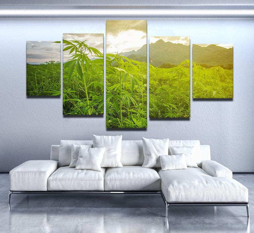 Cannabis Fields 1 – Nature Canvas Wall Art