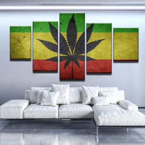 Canniabis Flag – Abstract Canvas Wall Art