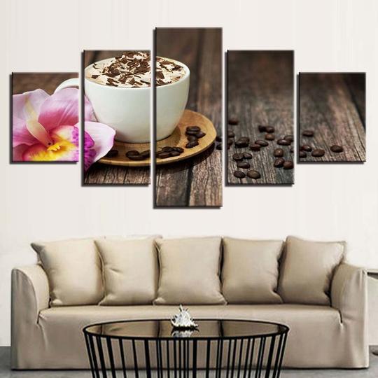 Cappuccino Coffee Cafe – Abstract Canvas Wall Art