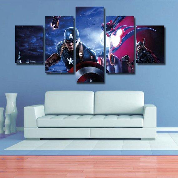 Captain America Spiderman 02 – Dc Canvas Wall Art