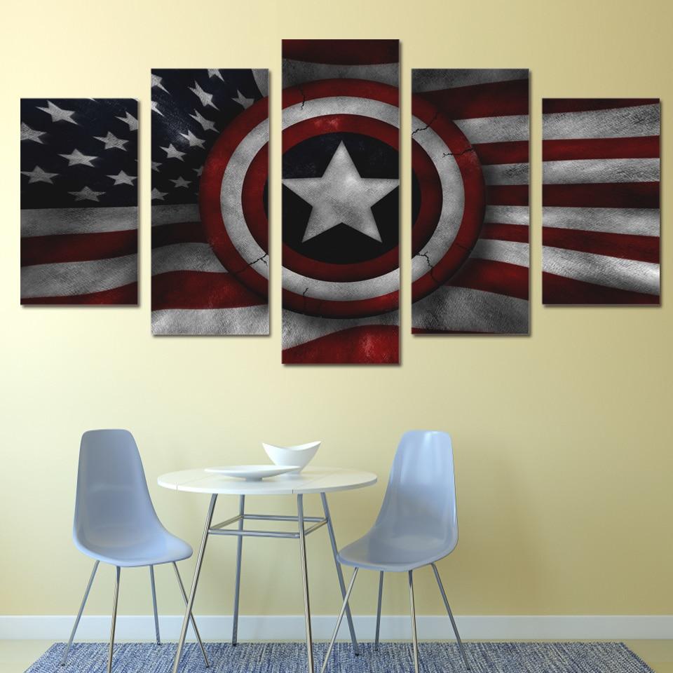 Captain Shield 02 – Abstract Canvas Wall Art