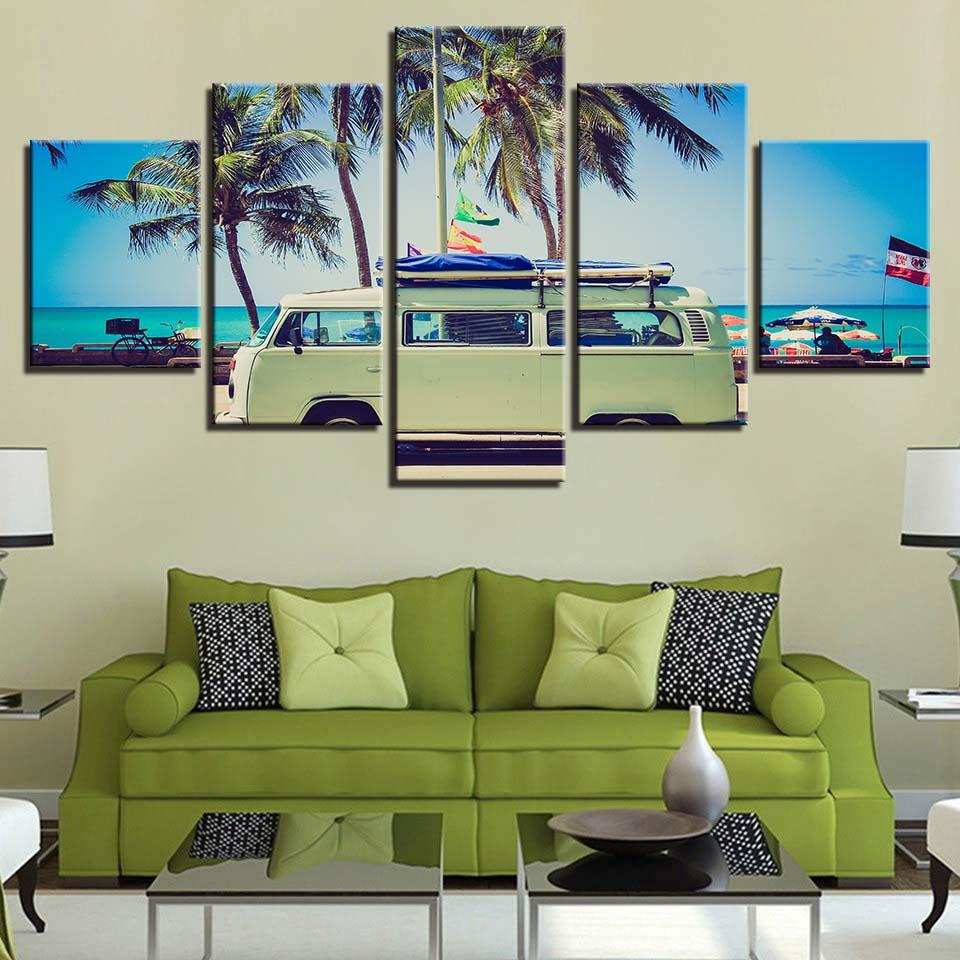 Car And Sea – Automative Canvas Wall Art