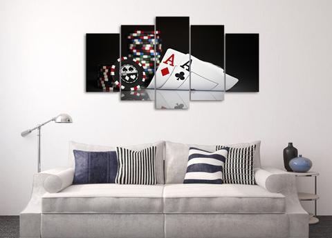 Cards And Chips – Abstract Canvas Wall Art