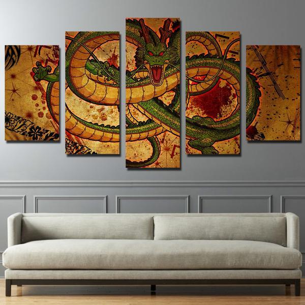 Cartoon Dragon Serpent Ball – Anime Canvas Wall Art