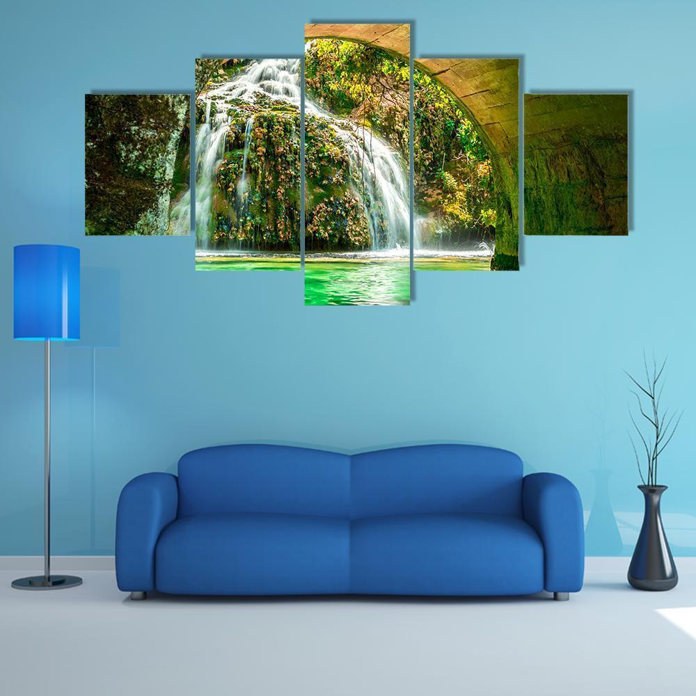 Cascade Of Orbaneja Del Castillo In Spring – Nature Canvas Wall Art
