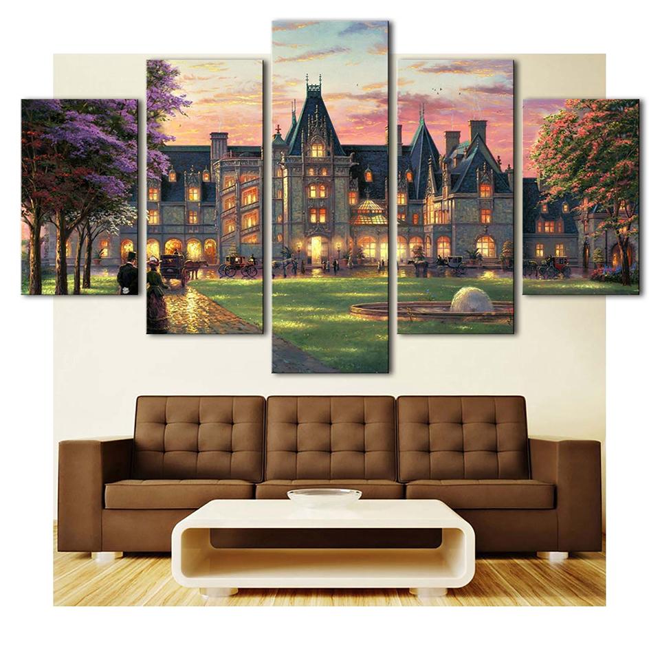 Castle Building Landscape 1 – Nature Canvas Wall Art