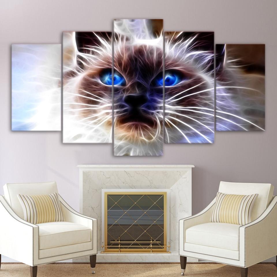 Cat – Abstract Canvas Wall Art