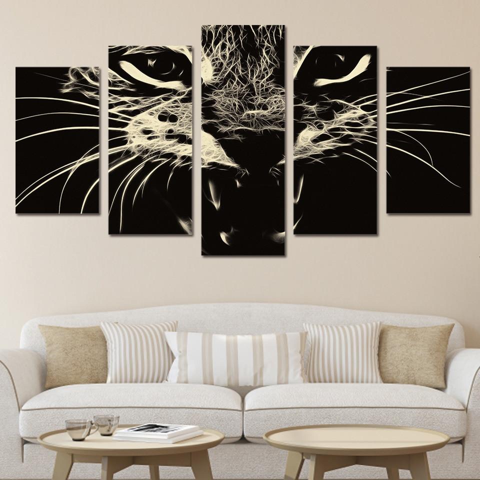 Cat – Abstract Animal Canvas Wall Art