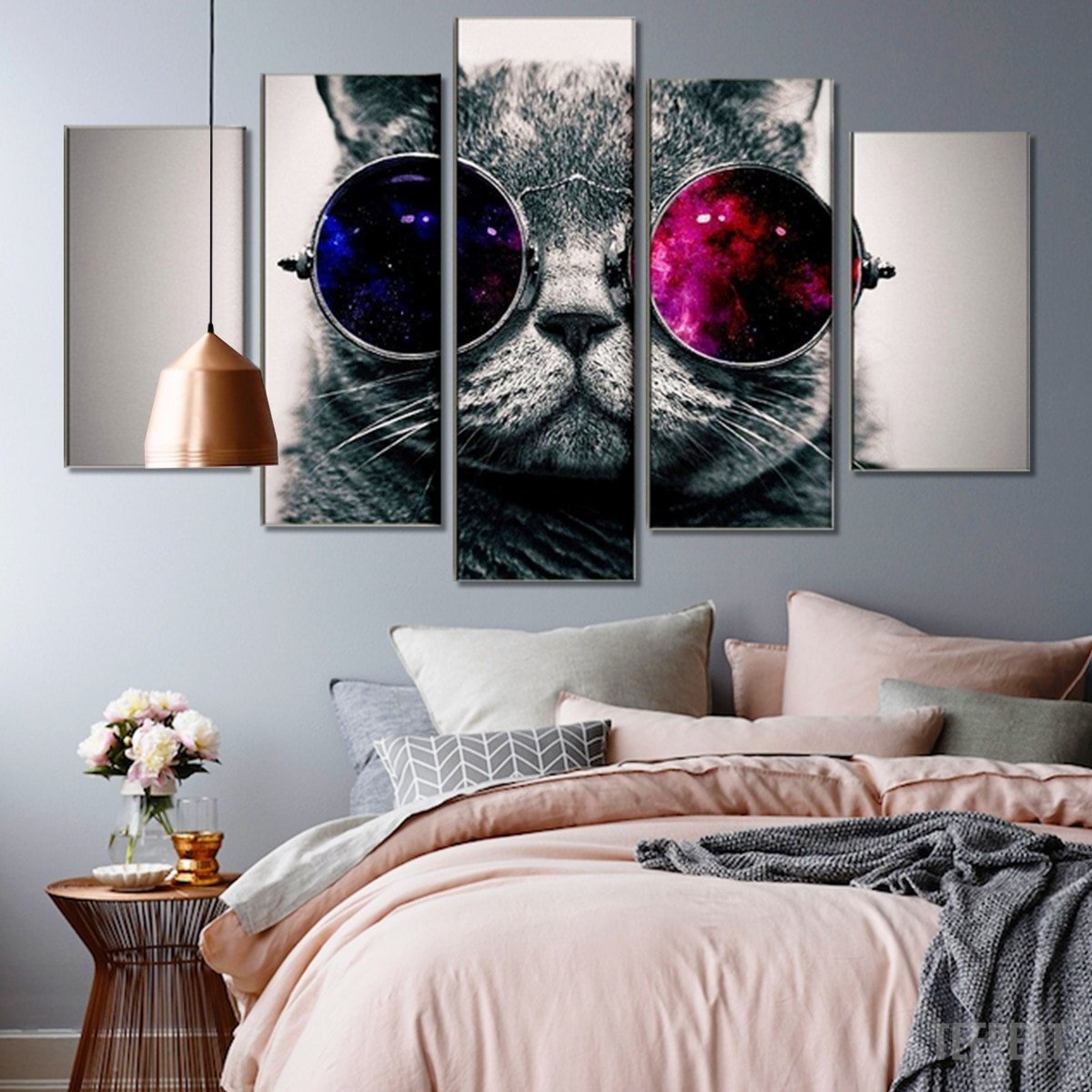 Cat With Glasses – Animal Canvas Wall Art
