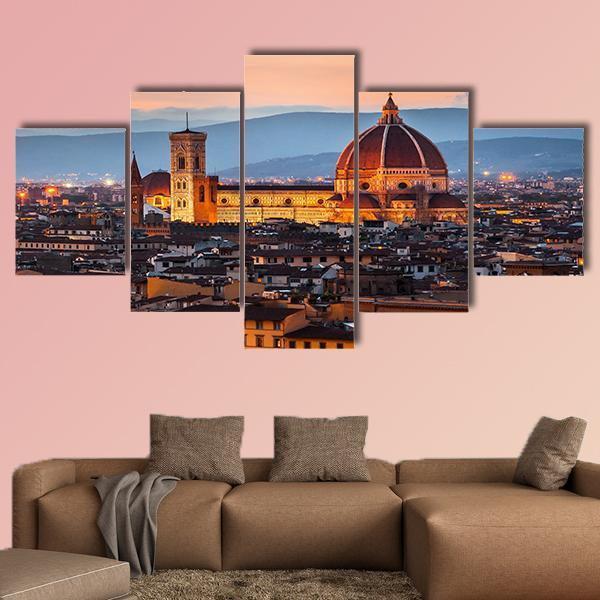 Cathedral Of Santa Maria Del Fiore At Dusk – Nature Canvas Wall Art