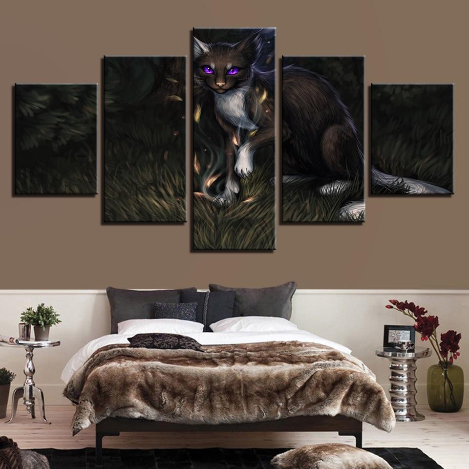 Cats Purple Eyes – Animal Canvas Wall Art