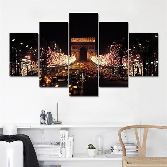 Champs-Elysees Arc De Triomphe Paris – Nature Canvas Wall Art