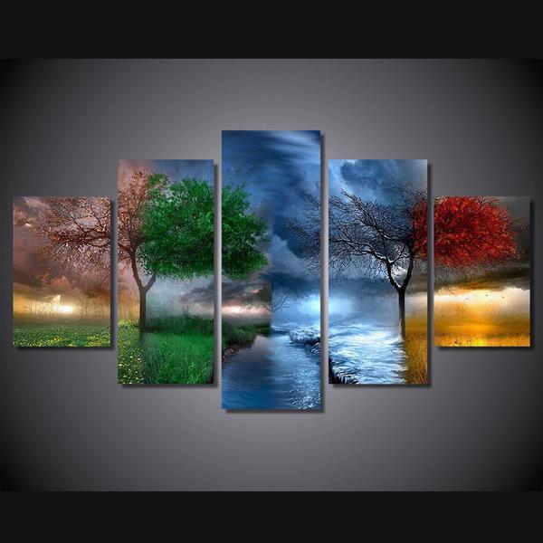 Change Of Seasons Beautiful Abstract Nature – Canvas Wall Art
