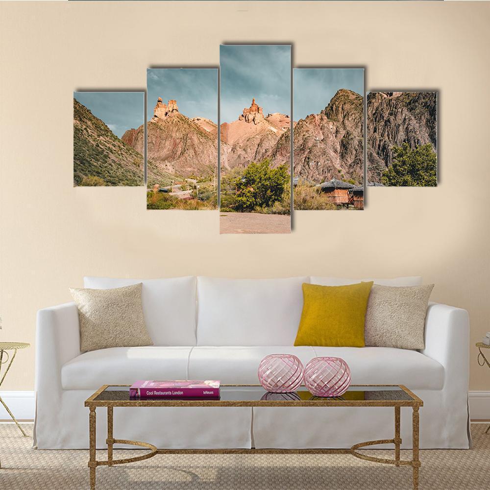 Charyn Grand Canyon With Clouds – Nature Canvas Wall Art