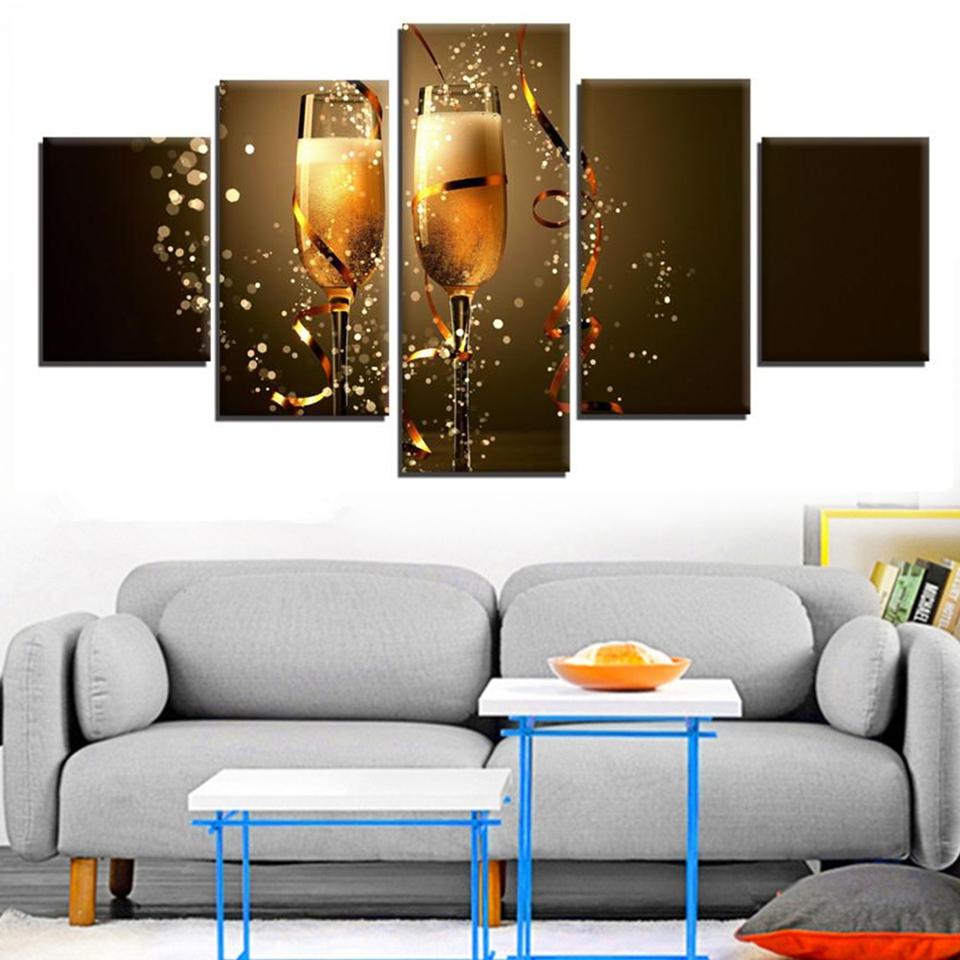 Cheers To The New Year – Abstract Canvas Wall Art