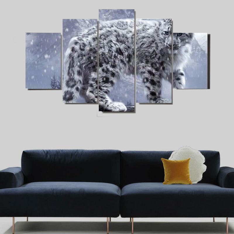 Cheetah In The Snow – Animal Canvas Wall Art