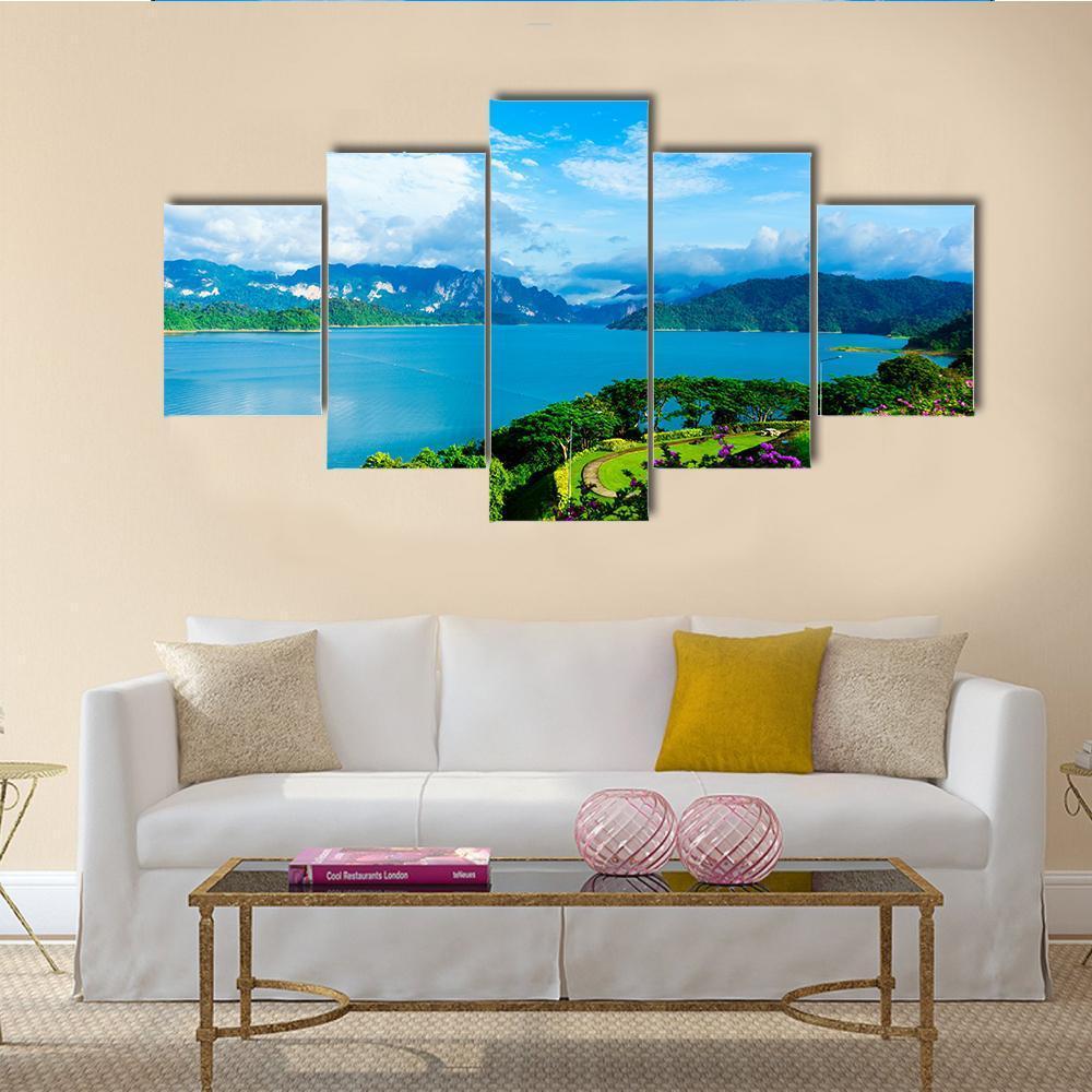 Cheow Lan Dam View At Surat Thani – Nature Canvas Wall Art