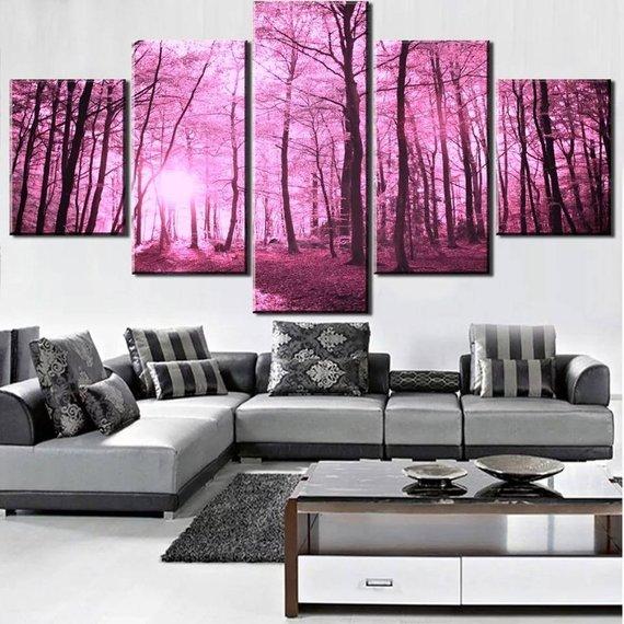 Cherry Blossoms Forest – Nature Canvas Wall Art
