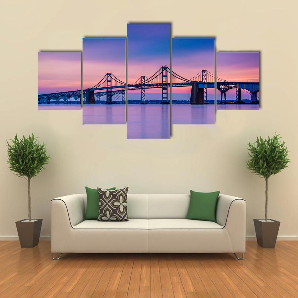 Chesapeake Bay Bridge Nature Canvas Wall Art