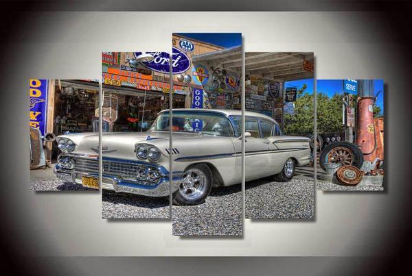 Chevrolet 1958 Chevy 01 -Automative Canvas Wall Art
