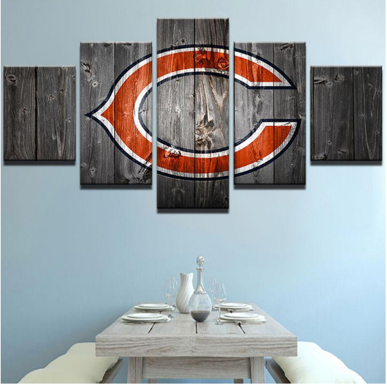 Chicago Bears Football Barn Wood – Sport Canvas Wall Art