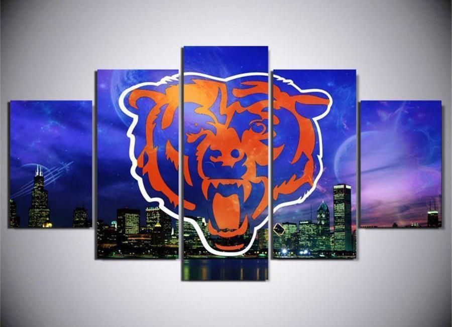 Chicago Bears Logo Poster Football – Canvas Wall Art