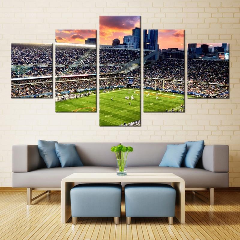 Chicago Bears Stadium Football – Canvas Wall Art