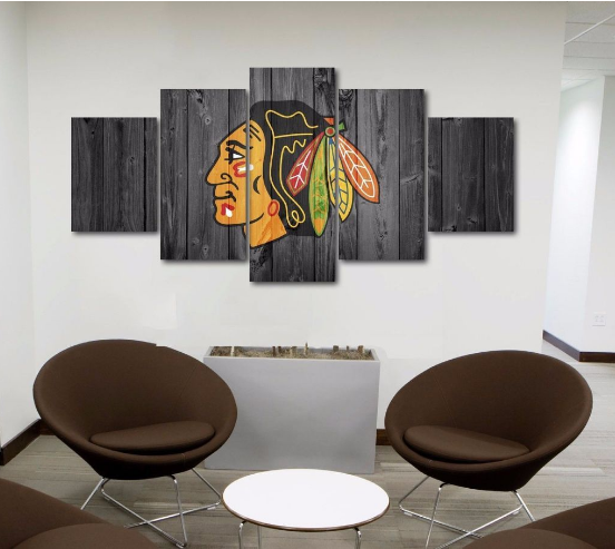 Chicago Blackhawks Barn Wood – Sport Canvas Wall Art