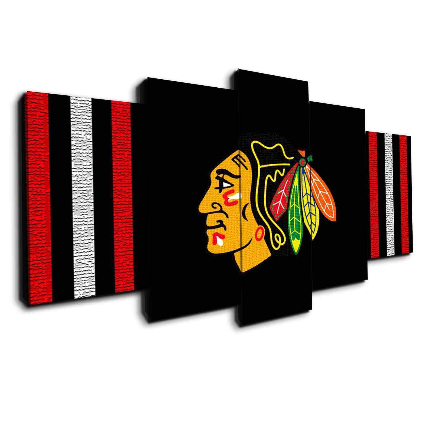 Chicago Blackhawks Black – Sport Canvas Wall Art