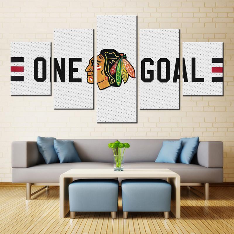 Chicago Blackhawks Logo 7 Ice Hockey – Canvas Wall Art