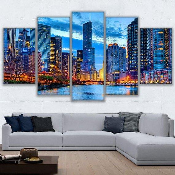 Chicago Buildings 5 – Nature Canvas Wall Art