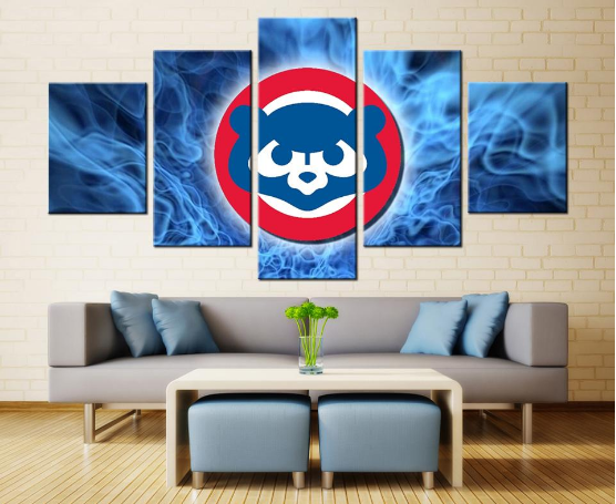Chicago Cubs Logo Baseball – Sport Canvas Wall Art