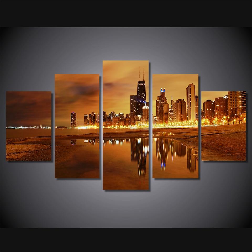 Chicago Late Evening – Nature Canvas Wall Art