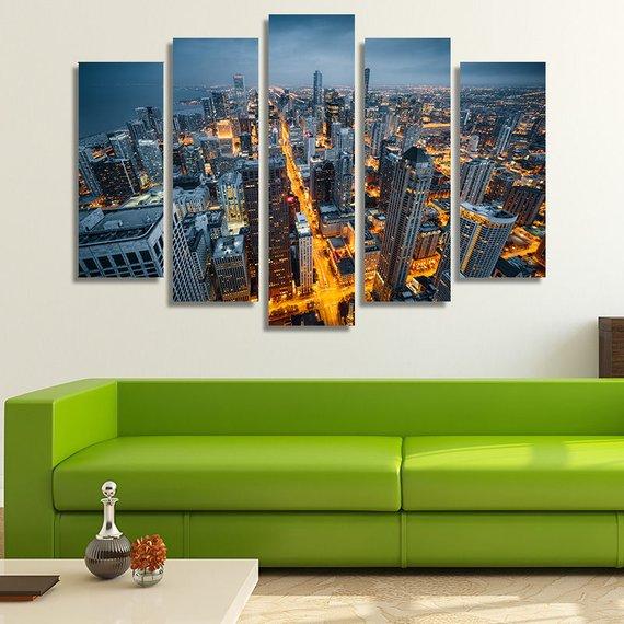 Chicago Skyline 02 – Nature Canvas Wall Art
