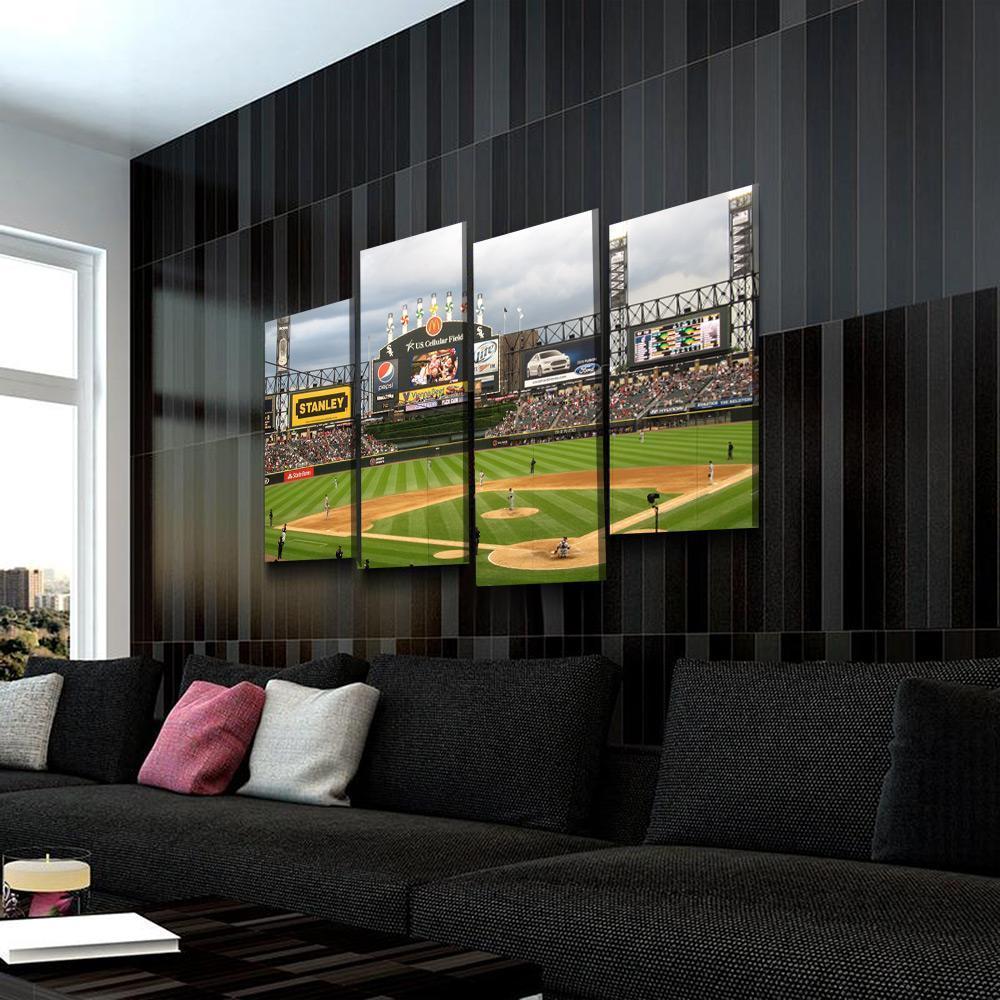Chicago White Sox Stadium Baseball 4 Pieces – Canvas Wall Art