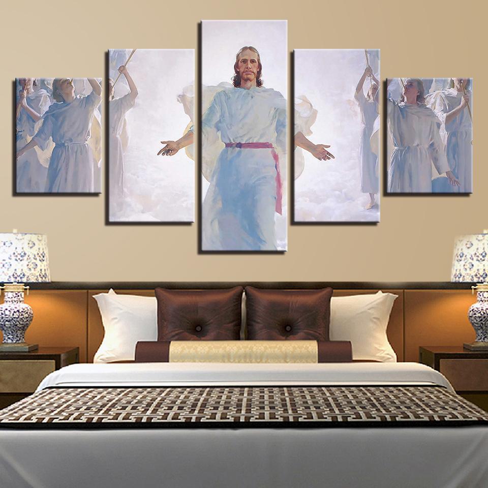 Christ Jesus Abstract Wings – Religion Canvas Wall Art