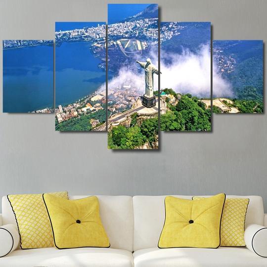 Christ The Redeemer Rio De Janeiro Brazil – Religion Canvas Wall Art