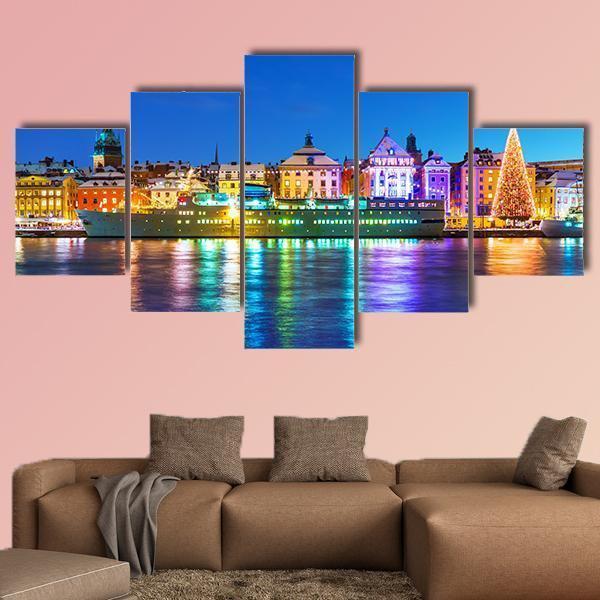 Christmas And New Year In Stockholm Sweden – Nature Canvas Wall Art