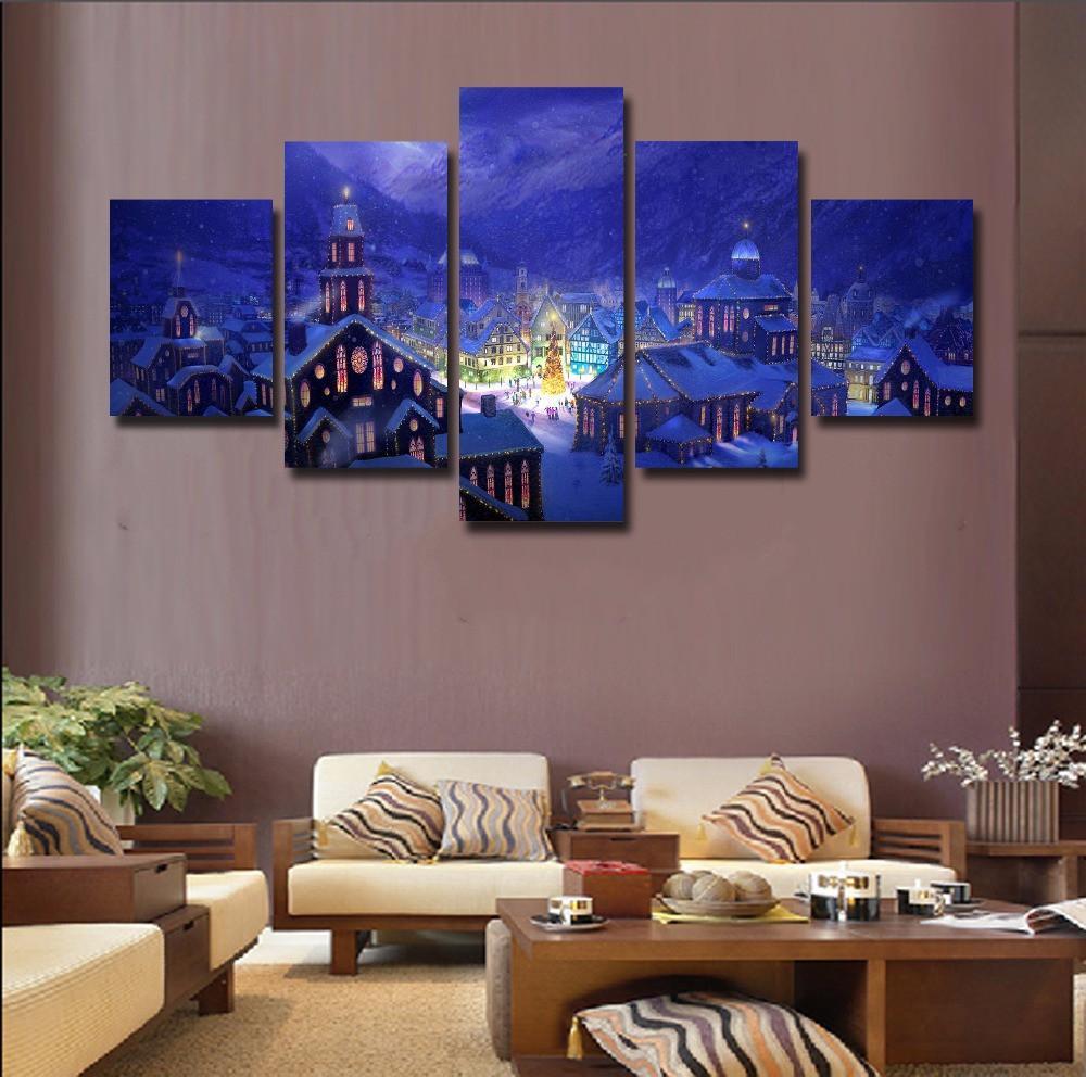 Christmas Is Coming – Abstract Canvas Wall Art