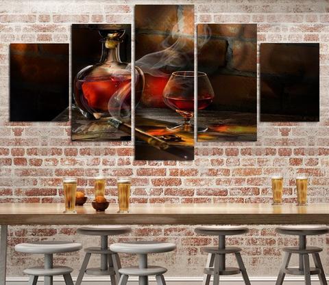 Cigar Bottle – Wine Canvas Wall Art