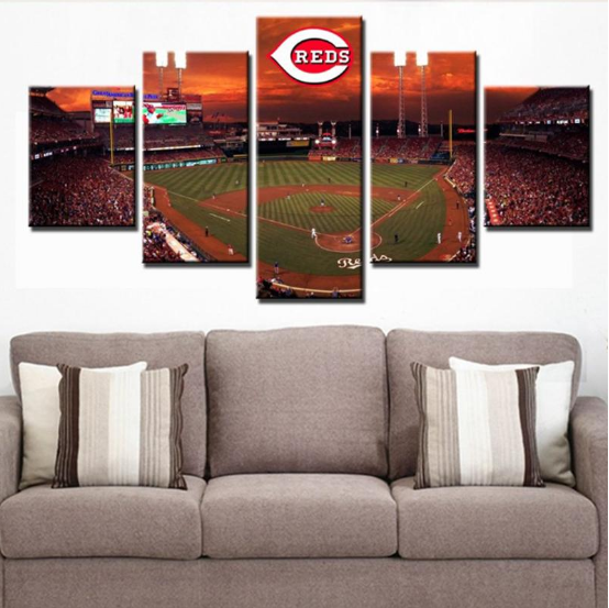Cincinnati Reds Team Baseball Sport – Canvas Wall Art
